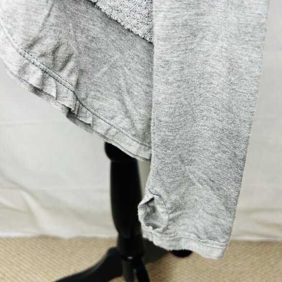 Free People We The Free Gray Long Sleeve Thermal Waffle Knit Top Sz XS - Picture 8 of 10